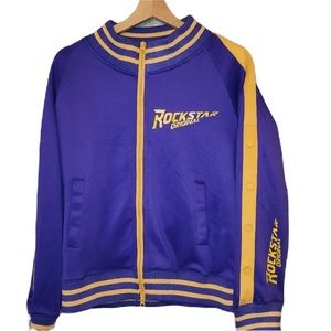Rockstar‎ Original Jacket size Small women’s purple and yellow cold shoulder